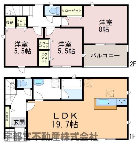  �y�Ԏ��}�z2�����@�L�X�Ƃ���19.7����LDK�����́B�S�����ɃN���[�[�b�g�����Ŏ��[�͂�����܂��B2�K��3�����͓Ɨ����������A�Ƒ��̃v���C�o�V�[�������������g������̗ǂ��Ԏ��ł��B