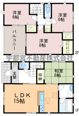  �y�Ԏ��}�z15���̍L�XLDK�ƁA�Ǝ������ɗD�ꂽ�ΖʃL�b�`�������́B�S����6���ȏ�̂�Ƃ肠��4LDK�ŁA��Q���ɂ͑�e�ʂ�WIC�������B�e�K�Ƀg�C��������A�Ƒ��S�������K�ɕ�点��@�\�I�ȏZ�܂��I