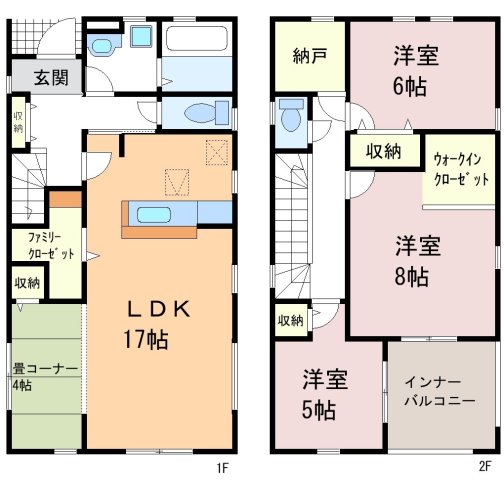  �y�Ԏ��}�z���r���O�̃N���[�[�b�g�A2�K�[�˂͉Ƒ��ŋ��L�ł�����[�X�y�[�X�B�G�ߕ����X�b�L���Еt���܂��B