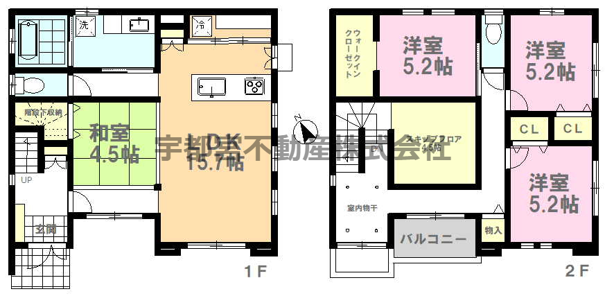  �~�������l�܂����Ԏ��ɂȂ�܂��I���[�����Ղ�̂��Z�܂��͂ƂĂ��������₷���ł��ˁ�P�K��2�K�̊ԂɃX�L�b�v�t���A���������܂��̂ŁA�G�ߕ������[���₷���ł��I