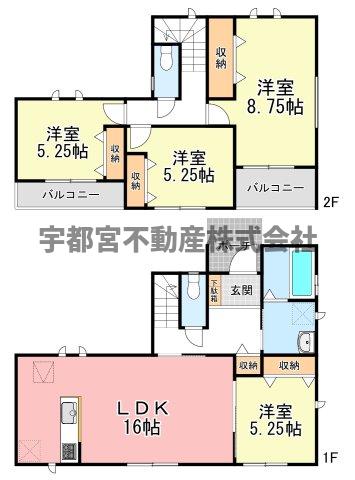  �y�Ԏ��}�zA�����@16���̍L�XLDK�ƑS�����[�����͂�4LDK�ł��B1�K�ɗm��������A���q����V������S�B2�ӏ��̃o���R�j�[��e�K�̃g�C���ȂǁA�Ƒ��̉��K����ǋ������݌v�ł��B